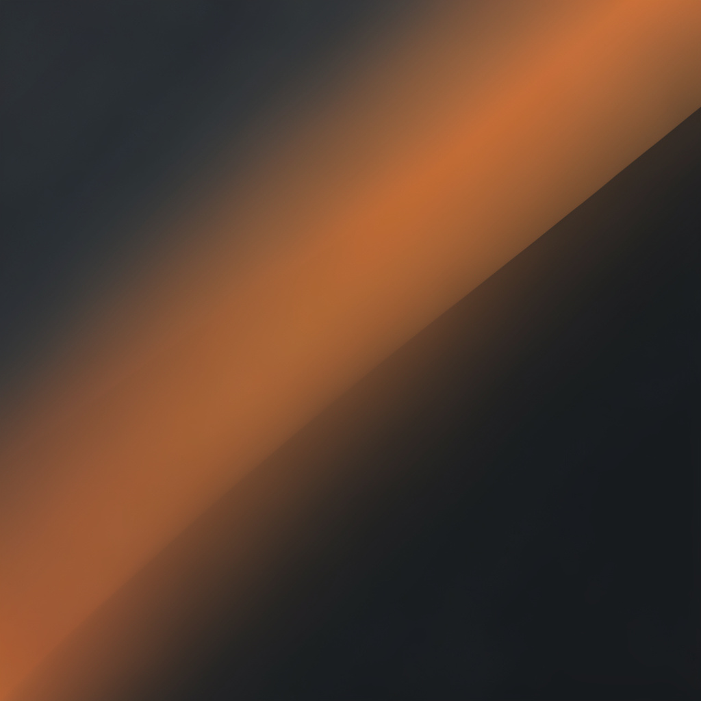 Dark charcoal and amber gradient with soft diagonal light, moody and understated